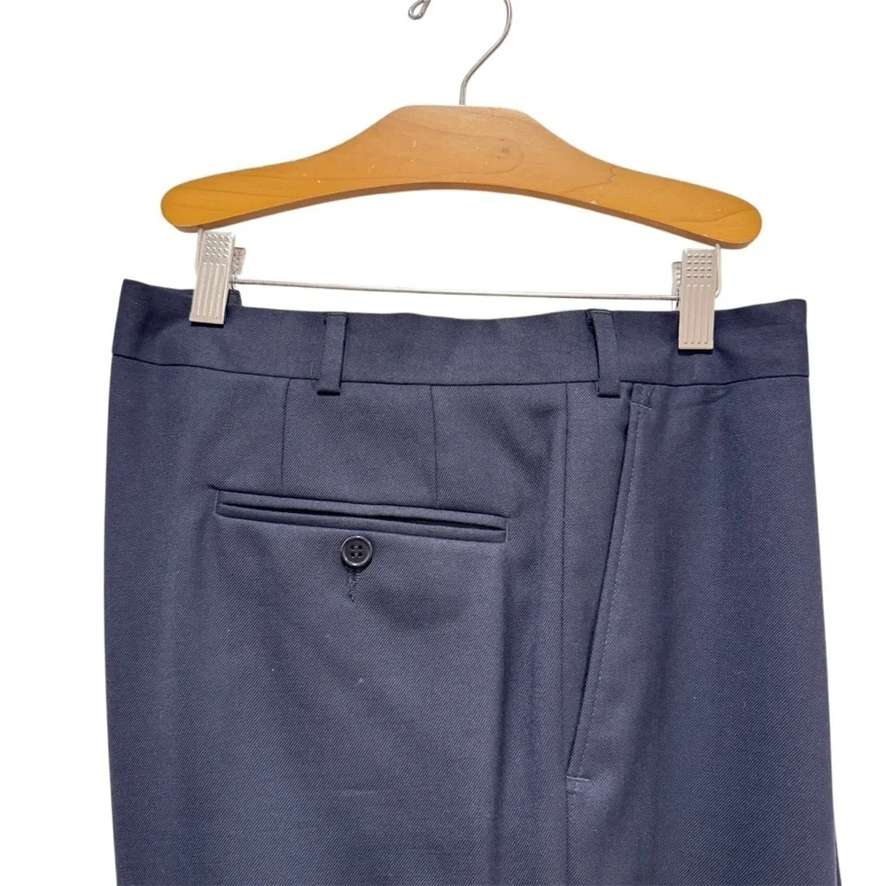 Vintage 80s 90s Feraud Wool 2-pc Suit Pant Set Classic Designer Navy 48L EU 118